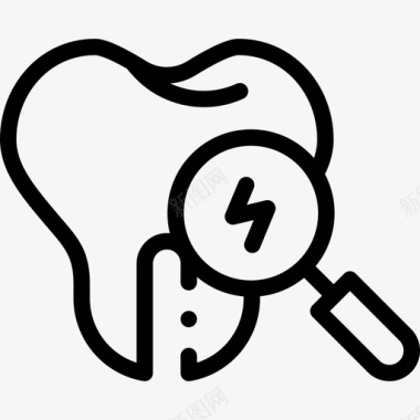 牙科检查牙医74线性图标