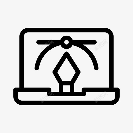 笔记本电脑贝塞尔曲线设计笔记本电脑svg_新图网 https://ixintu.com 笔记本 电脑 塞尔 曲线 设计 艺术 开发 一条 字形