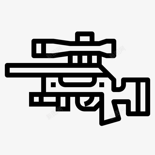 狙击手12号枪直线型svg_新图网 https://ixintu.com 狙击手 12号枪 直线 线型