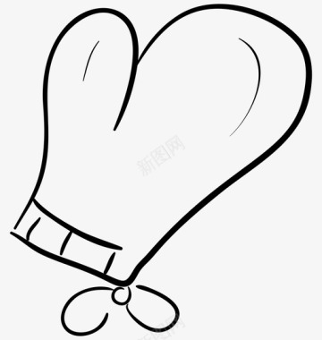 烤手套手罩手手套图标