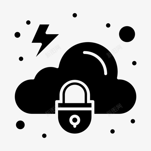 云锁保护svg_新图网 https://ixintu.com 保护 安全 网络 犯罪 实体 字形
