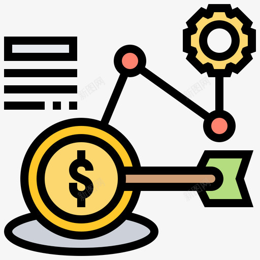 目标财务策略17线条颜色svg_新图网 https://ixintu.com 目标 财务 策略 线条 颜色