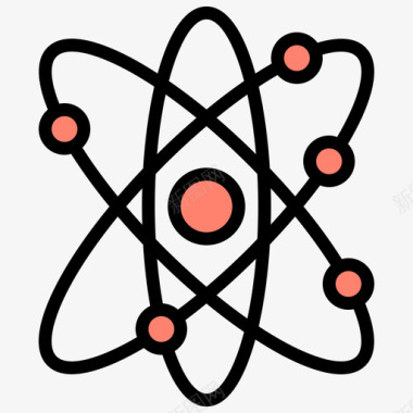 原子核元素3线颜色图标