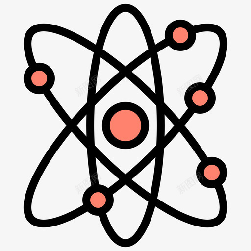 原子核元素3线颜色svg_新图网 https://ixintu.com 原子 元素 颜色