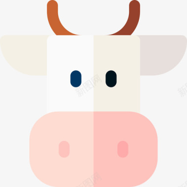 奶牛荷兰40平坦图标