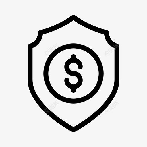美元盾守卫保护svg_新图网 https://ixintu.com 美元 守卫 保护 安全 银行 金融 字形