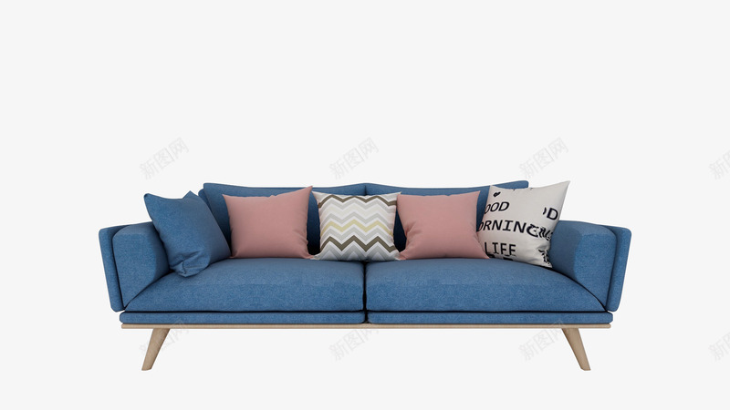 蓝色沙发免扣家具png免抠素材_新图网 https://ixintu.com 蓝色 沙发 免扣 家具