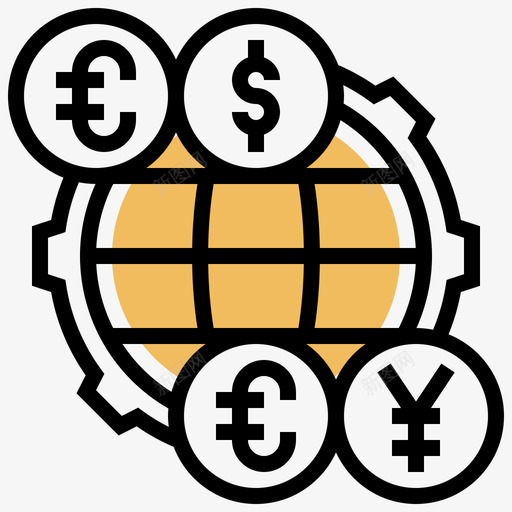 汇率无现金社会14黄影svg_新图网 https://ixintu.com 汇率 无现金 社会 黄影