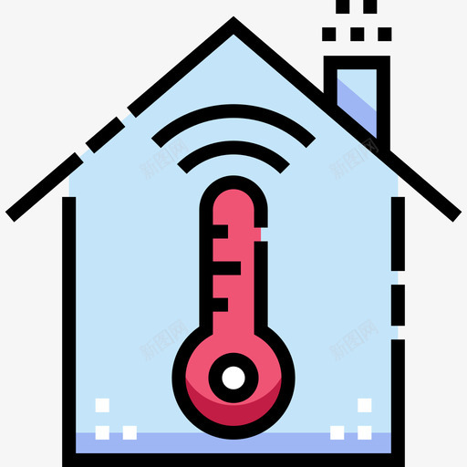 温度控制智能家居57线性颜色svg_新图网 https://ixintu.com 温度控制 智能家居 线性 颜色