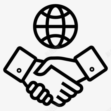 协议交易全球图标