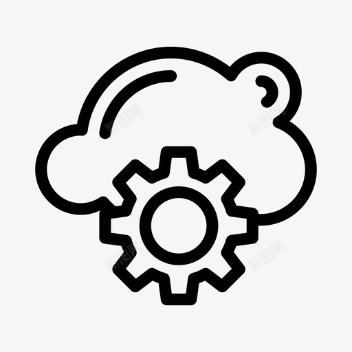 云设置配置数据库svg_新图网 https://ixintu.com 设置 配置 数据库 齿轮 项目管理 字形