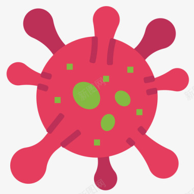 病毒流行性1扁平图标