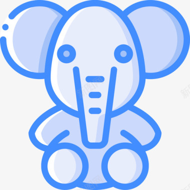 大象软玩具3蓝色图标