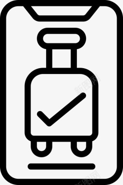 移动式行李3直线式图标
