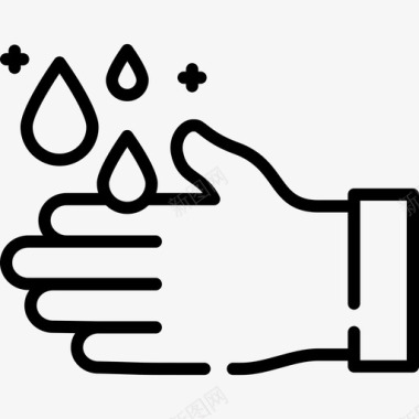 手洗卫生常规46线性图标