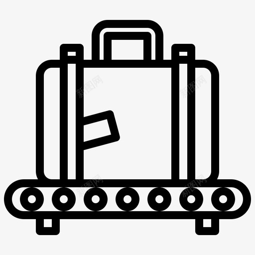 旅行箱旅行6直线型svg_新图网 https://ixintu.com 旅行箱 旅行 直线 线型