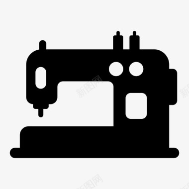 缝纫机裁剪机电脑和硬件立体矢量图标集图标