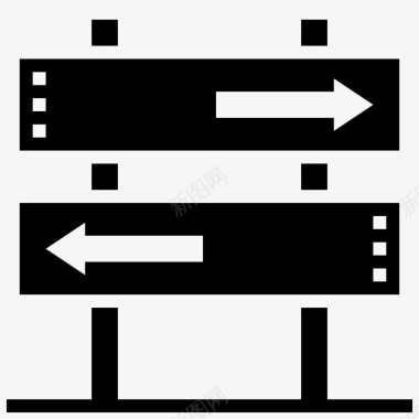 导航标志箭头方向标志1图标