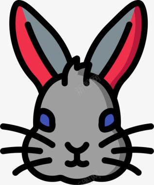 兔子155春线形颜色图标
