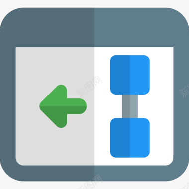 左箭头web应用程序1平面图标
