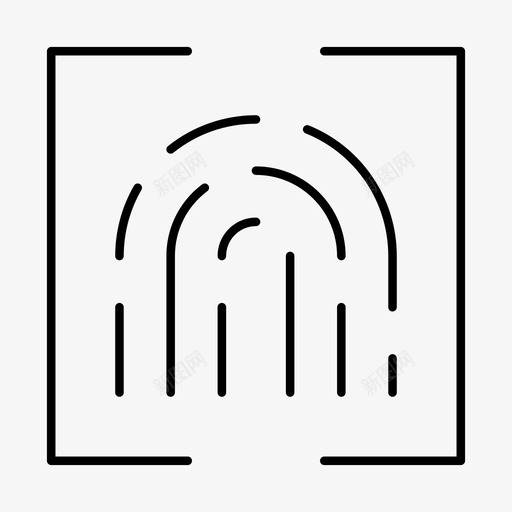 手指指纹身份证svg_新图网 https://ixintu.com 身份证 手指 指纹 界面 必备 细线
