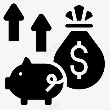 省钱财务策略15字形图标