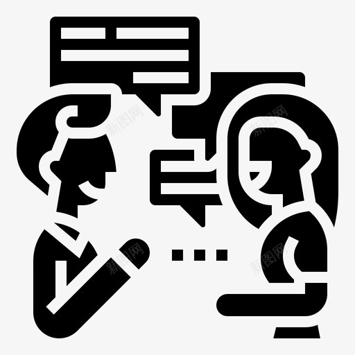对话员工评估5字形svg_新图网 https://ixintu.com 对话 员工 评估 字形