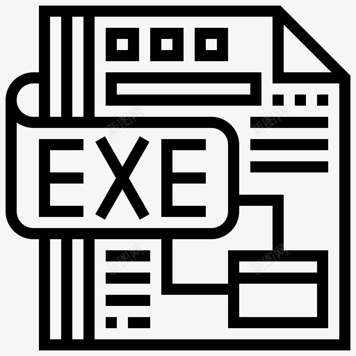 exe文件安装程序svg_新图网 https://ixintu.com 文件 exe 安装 程序 软件 类型