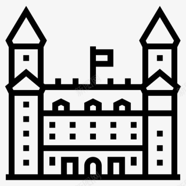 斯洛伐克布拉迪斯拉发布拉迪斯拉发城堡图标