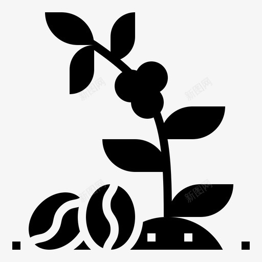 树咖啡豆咖啡因svg_新图网 https://ixintu.com 咖啡 咖啡豆 咖啡因 种子 字形