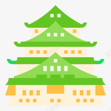 大阪城堡日本105平房图标