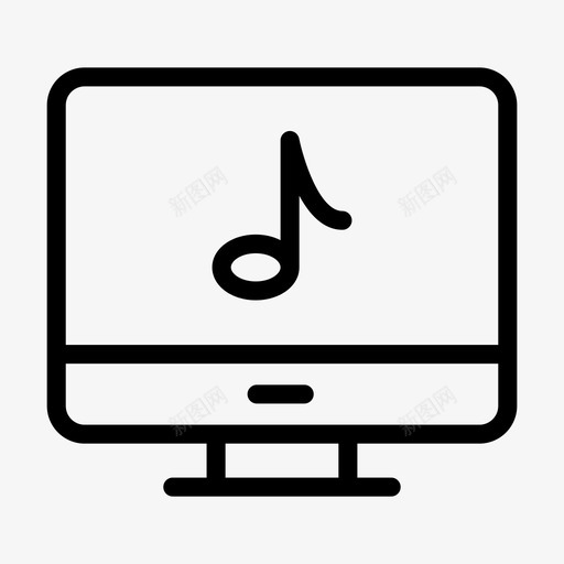 音乐lcd显示器旋律svg_新图网 https://ixintu.com 音乐 lcd 显示器 旋律 在线 媒体 字形