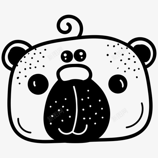 可爱的泰迪熊动物卡通熊脸svg_新图网 https://ixintu.com 可爱 爱的 泰迪 动物 卡通 熊脸 野生动物 一套 字形 矢量 矢量图