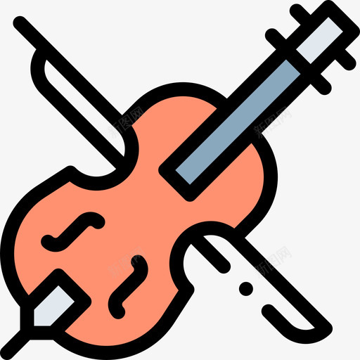 大提琴乐器61线性颜色svg_新图网 https://ixintu.com 大提琴 乐器 线性 颜色