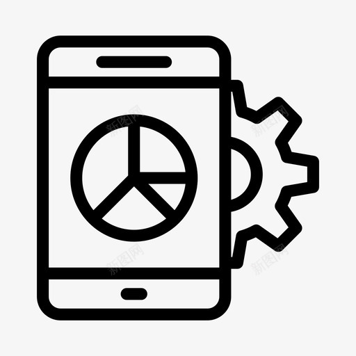 移动饼图业务财务svg_新图网 https://ixintu.com 移动 饼图 业务 财务 图表 分析 字形