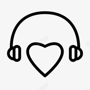 耳机爱情音乐图标