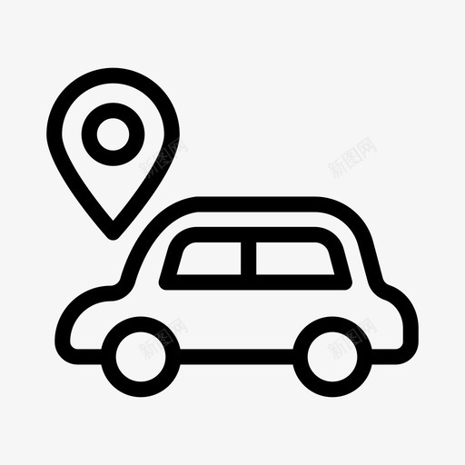 汽车定位gps导航svg_新图网 https://ixintu.com 汽车 定位 导航 gps 车辆 地图 航线 符号