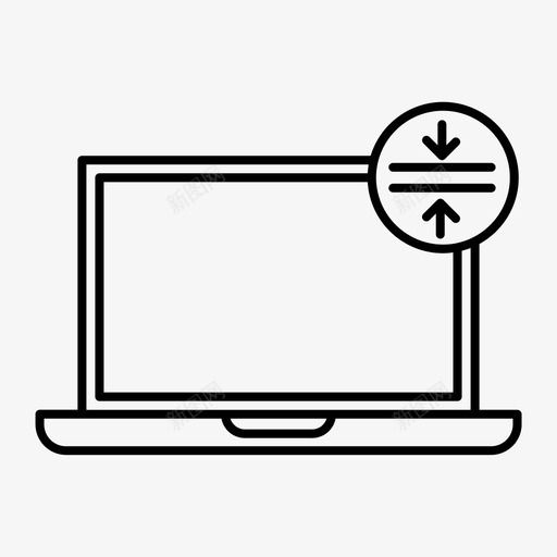 笔记本电脑挡板无挡板薄svg_新图网 https://ixintu.com 电脑 挡板 笔记本 接口 轮廓