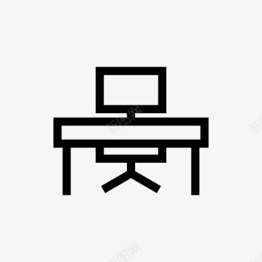 办公桌椅子家具图标