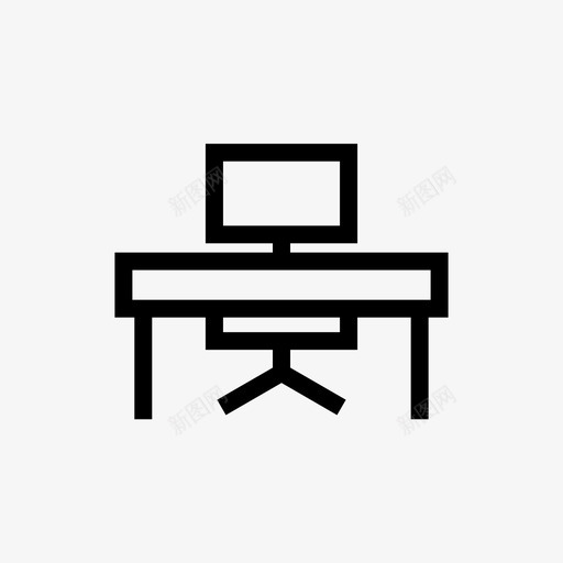 办公桌椅子家具svg_新图网 https://ixintu.com 办公桌 椅子 家具 经理 办公室 文具 图标