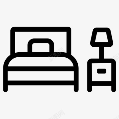 卧室家具床头柜图标