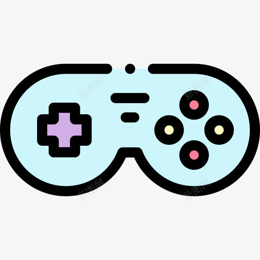 游戏控制器日常用品4线性颜色svg_新图网 https://ixintu.com 游戏 控制器 日常用品 线性 颜色