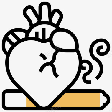 心脏病戒烟39黄影图标