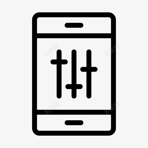 移动控件电话设置svg_新图网 https://ixintu.com 移动 控件 电话 设置 滑块 web 应用程序 线图 图示