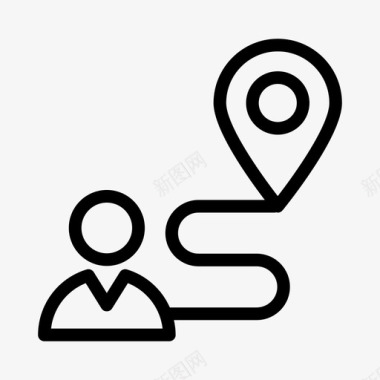 用户位置路线地图标记图标