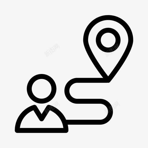 用户位置路线地图标记svg_新图网 https://ixintu.com 用户 位置 路线 地图 标记 导航 航线 标志 标志符 符号