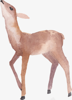 水彩手绘梦幻麋鹿小鹿免扣透明103水彩手绘梦幻麋鹿素材