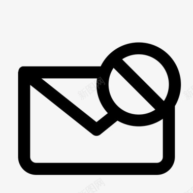 电子邮件垃圾邮件电子邮件删除信封图标