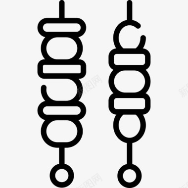 烤肉串烤肉58直系图标