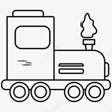 蒸汽机车旧列车蒸汽机图标